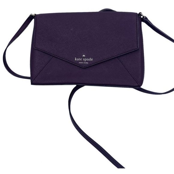 kate spade Handbags - Kate Spade Cedar Street Monday Purple Leather Shoulder Bag